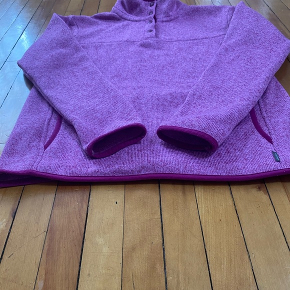 Eddie Bauer Women’s Snap Fleece Pullover Sweater Size S – Pink/Purple - Picture 4 of 14